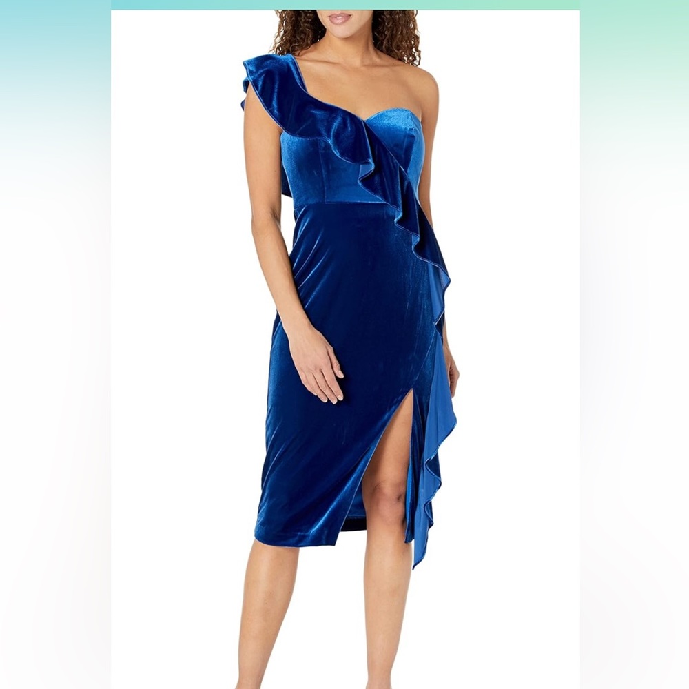Adrianna Papell Women's Off The Shoulder Ruffle Sheath Dress